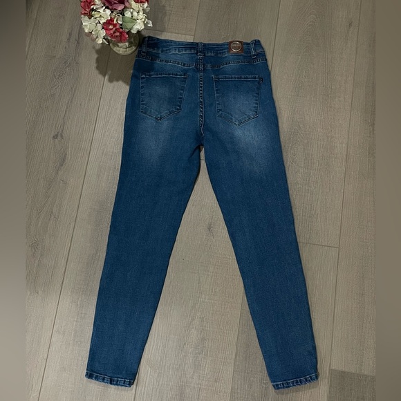 Tahari Chloe Fit Solution Skinny Blue Jeans Denim 27” inseam 8/29 - Picture 5 of 7